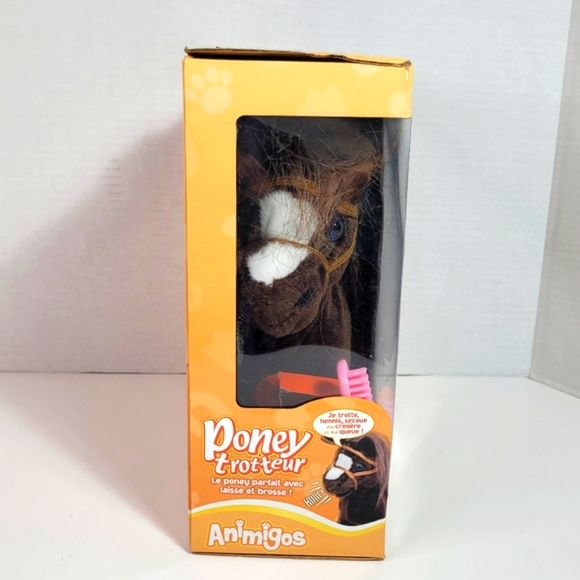 Trotting Pony the Happy Horsey with Lead and Brush with Sound Animigos NOB - Picture 7 of 15